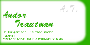 andor trautman business card